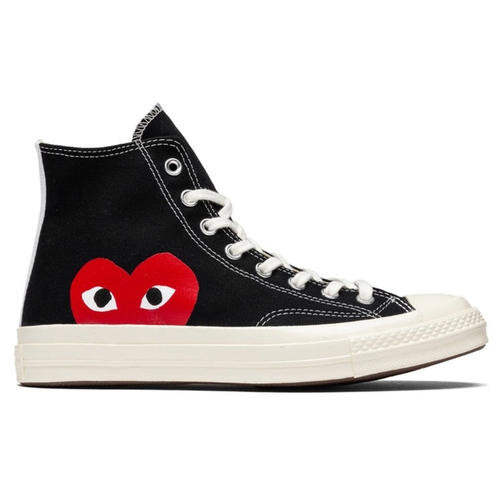 NEW CONVERSE X COMME DES GARCONS PLAY ALL STAR CHUCK '70 HI - BLACK
